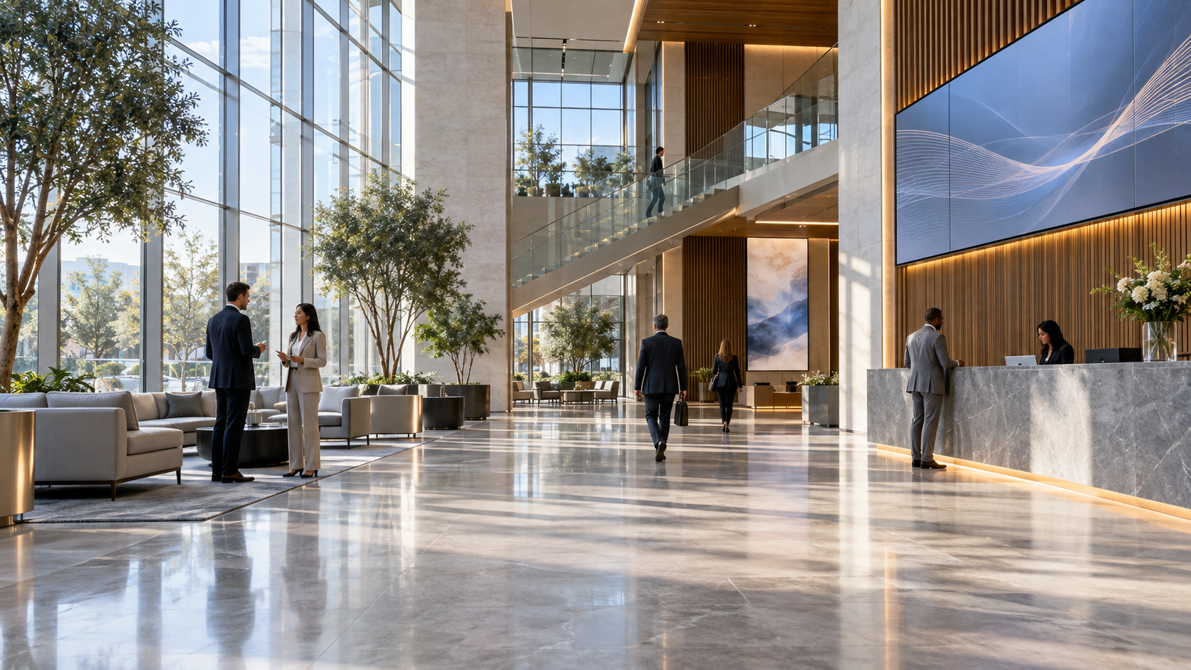 Large institutional environment with integrated technology and people