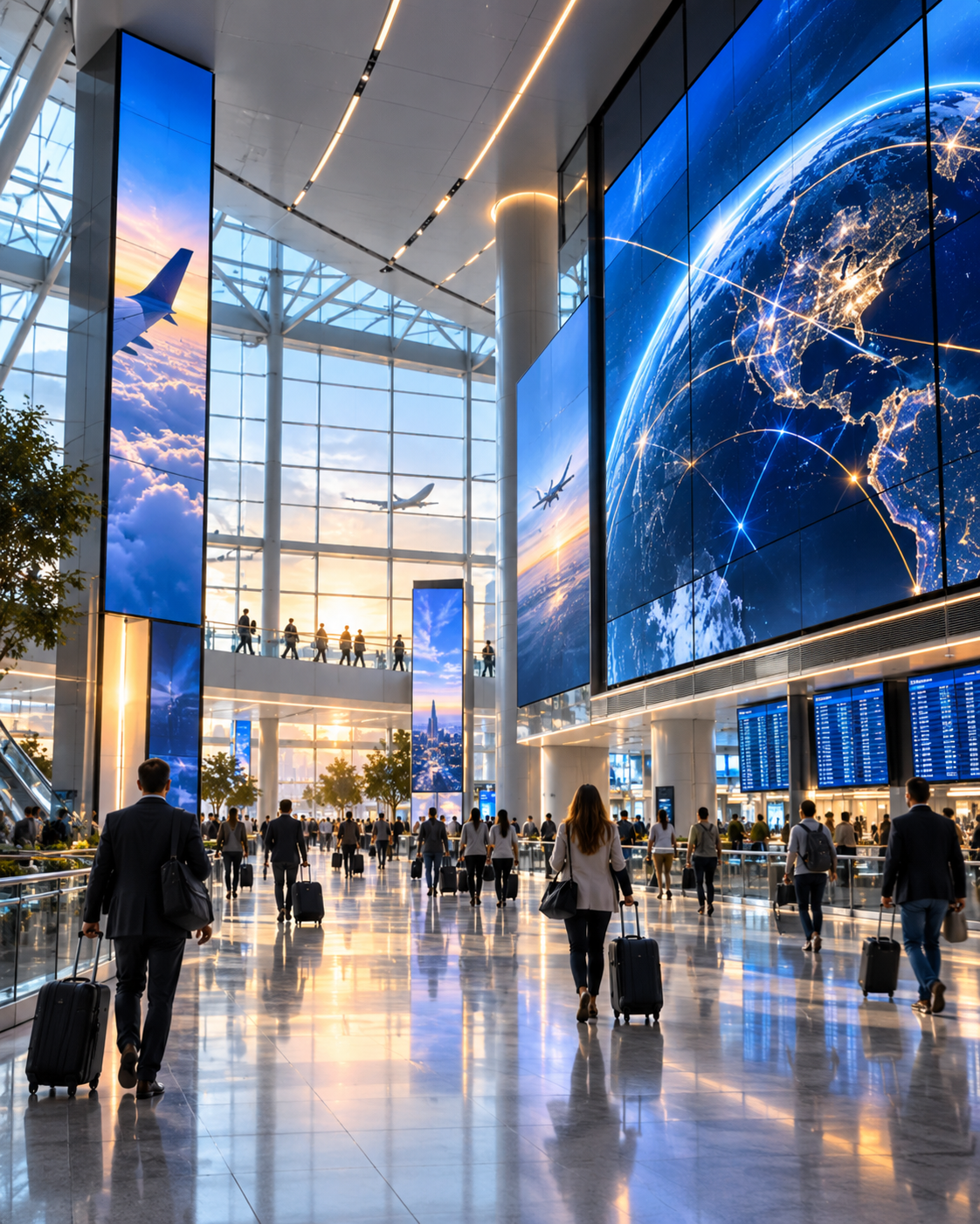 Digital signage and wayfinding in a busy public transportation environment