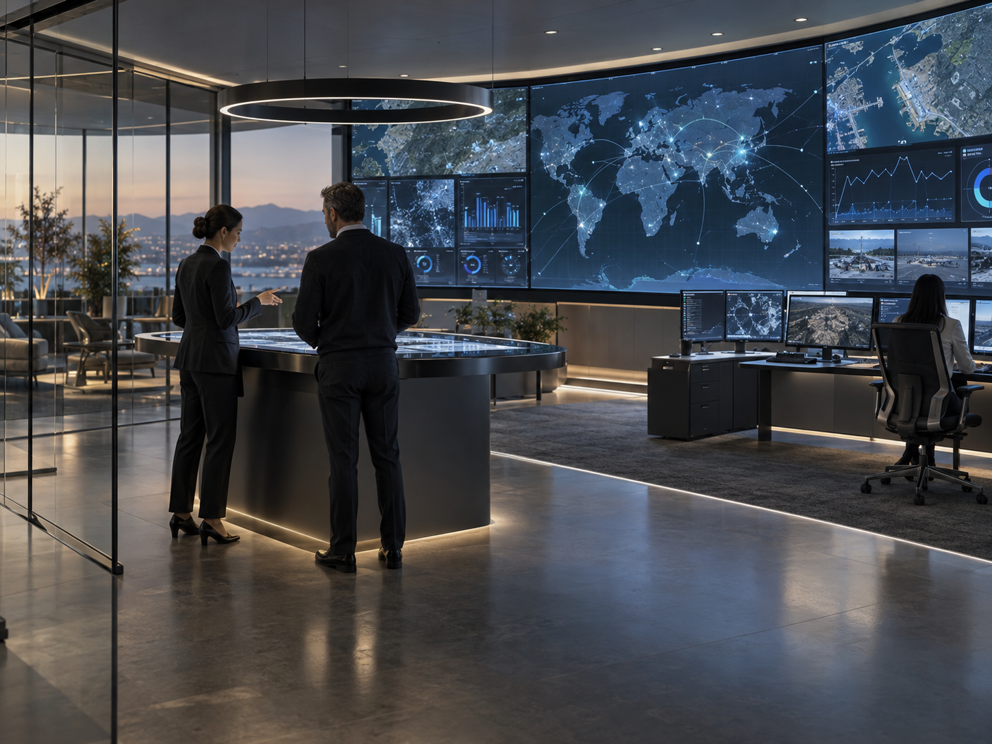 Integrated operational environment with centralized visualization and real-time system monitoring.